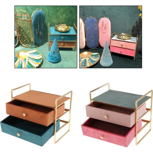 Jewelry Organizer Storage Box 2 Tier Jewelry Stand Shelf for Necklaces Bracelet