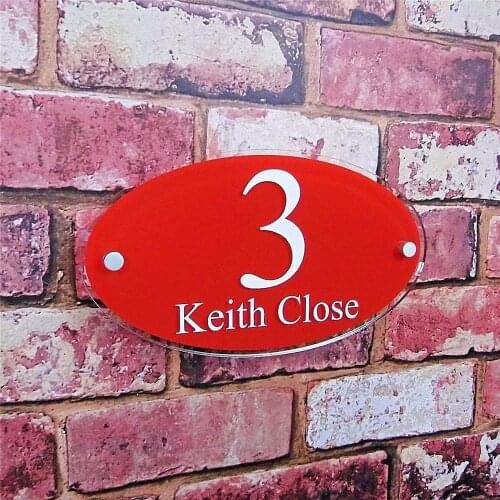 Details about Modern House Sign / Number / Plaque in a choice of colors