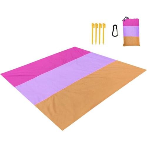 Portable Sandproof Beach Blanket Waterproof Pocket Picnic Mats Folding Camping Mat Mattress Picnic Sand Beach Mat