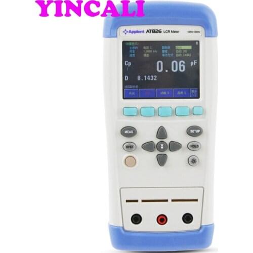 Newly AT826 Handheld Digital LCR Meter Tester ESR Tester Electric Bridge Touchscreen Frequency 100Hz, 120Hz, 1kHz, 10kHz, 100kHz