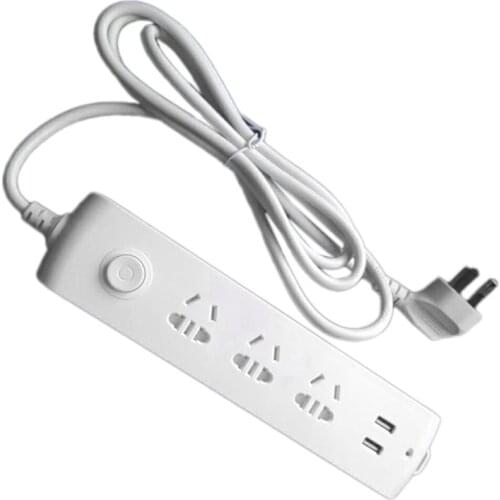 Power Strip,3 Port Australia Power Sockets 2 USB Surge Protector 6 Feet for iPhone iPad USB Products,White(AU Plug)