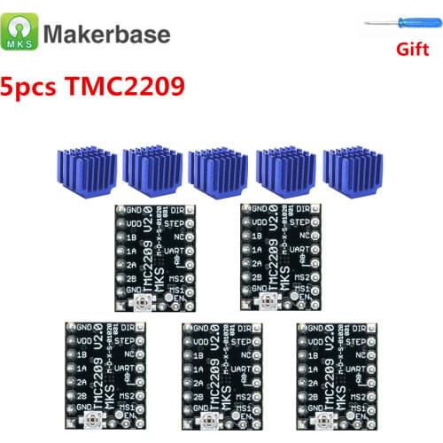 TMC 2209 stepper driver for BIGTREETECH SKR V1.3 MKS TMC2209 Stepstick engine stepping driver module silent 3d printer drivers