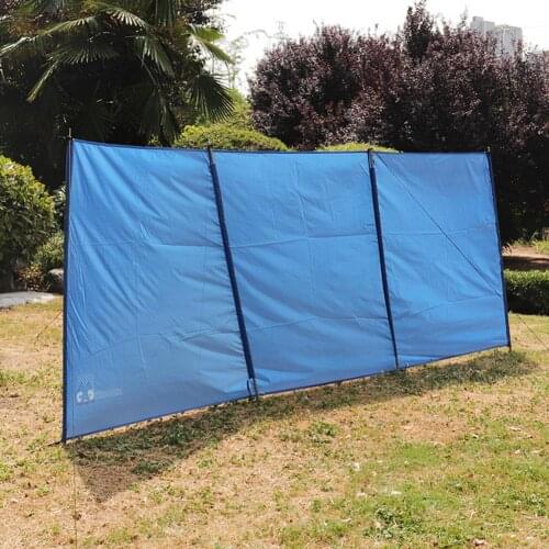 Folding Windscreen Beach Portable Camping Windbreak Durable Tent Beach Windshield Campfire Picnic Cloth Windproof Awning Outdoor