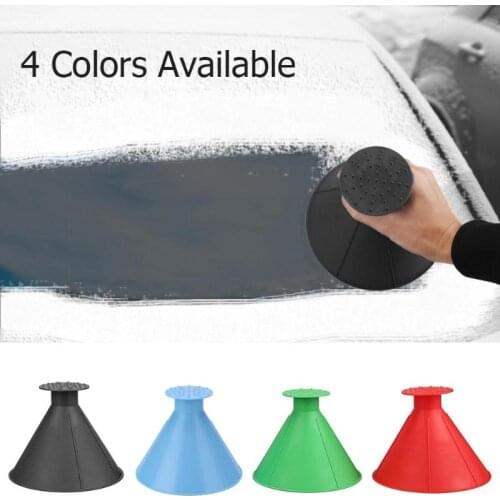 Car Windshield Ice Scraper Funnel Snow Remover Shovel Window Scrapers Cone Deicing Tool Scraping