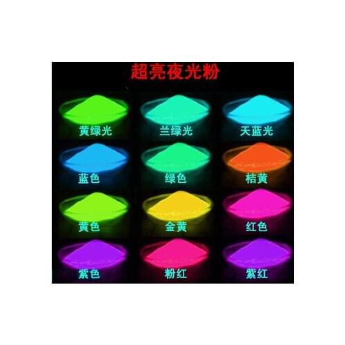 Glow in dark pigment,luminous pigment,luminous pigment powder,free shipping by Singapore post,14colors for reference