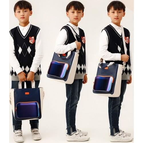 TENWIN NEW 3 Colors Dazzling-star Multi-functional Cramming Bag 2021 Children PU Waterproof Safety Handbag School Supplies