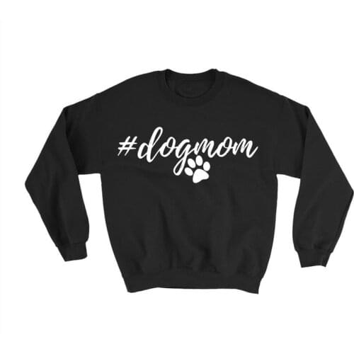 ZBBRDD Dog Mom Women Sweatshirt Funny Mother Life Lover Pullover Dogs Paws Aesthetic Streetwear Cotton Girl Jumper Drop Shipping