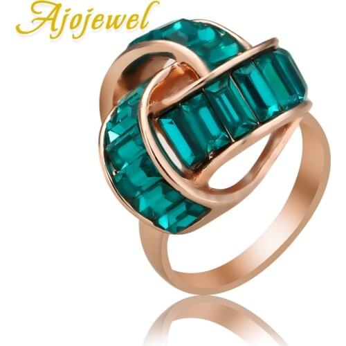 High Quality Size 7 8 9 Red/Blue Zircon Ring Women Luxury Jewelry Brand Anel