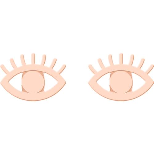 2019 New Mini Stainless Steel Ear Jewelry Lovely Eyes Stud Earring For Women Girls Fashion Golden Metal Ear Studs Drop Shipping