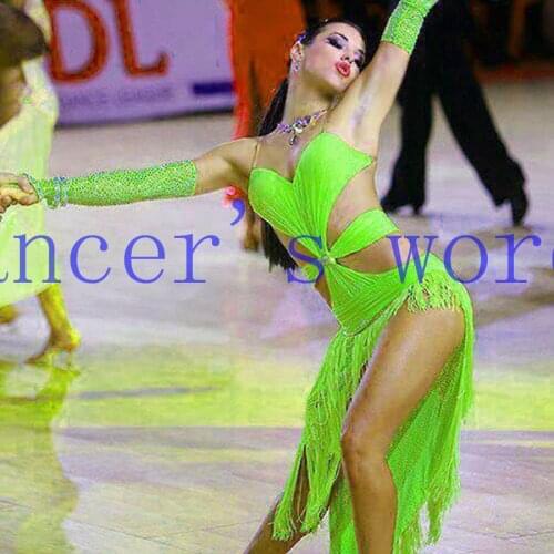 New style latin dance costume sexy stones tassel latin dance dress for women latin dance competition dresses A35 S-4XL