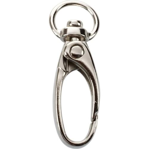 10 Pcs D Swivel Trigger Clips Hooks Metal Key Ring Lobster Clasps