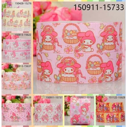 10yards -different sizes -cute Japanese cartoon melody ribbon printed Grosgrain ribbon