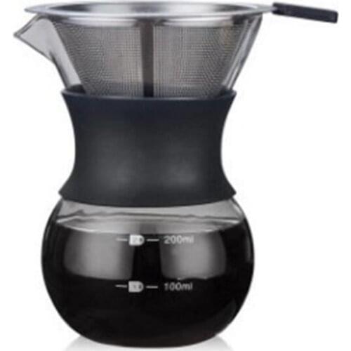 200ML Moka Coffee Maker Mocha Espresso Latte Stovetop Coffee Pot Percolator Tools Coffee Maker Pot Glass Coffee Pot