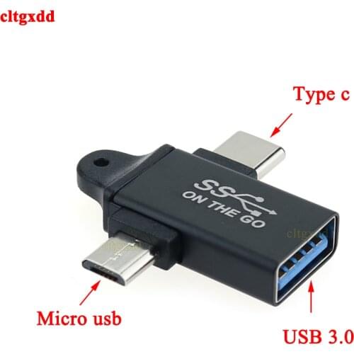 USB 3.0 to Type C and Micro USB OTG Android Charging Adapter Suitable For Work for Tablet Hard Disk Drive Flash Disk USB Mouse