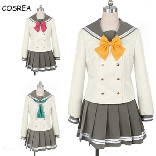 Anime LoveLive! Takami Chika Cosplay Costume Women Female School Idol Project Sailor Suit Halloween Carnival Party Winter