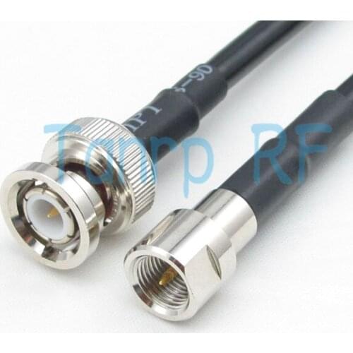 Free Shipping! 100cm Pigtail coaxial jumper cable RG58 extension cable 3feet 1m BNC male plug to FME male pin RF connector