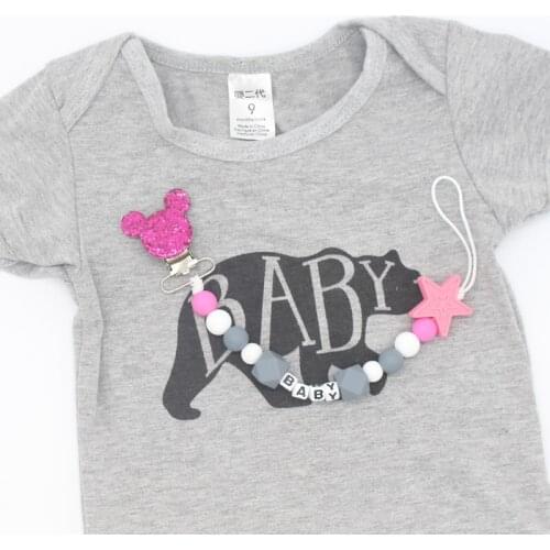 1Pcs Baby Nipple Pacifier Chain Cartoon Shape Holder for Baby Personalised Name Silicone Pacifier Clips Chain Wholesale