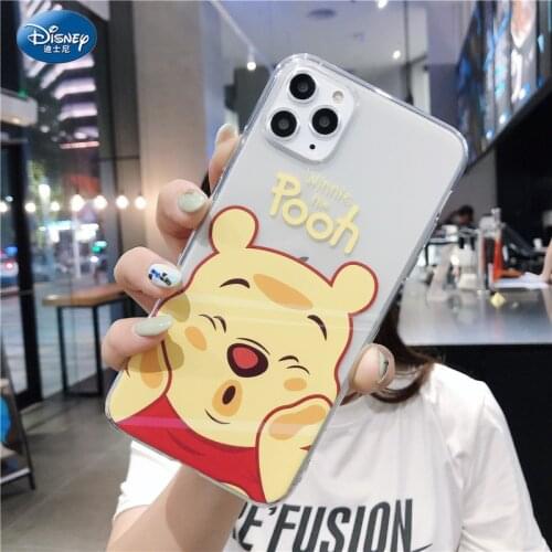 Disney Winnie the Pooh Phone Case for Apple IPhone 6 7 8 Plus 12 Pro Max Transparent Phone Back Cover Cartoon Shells zz0421-1