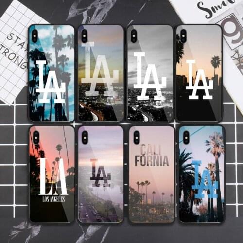 Travel Los Angeles California Phone Case Tempered glass For iphone 6 6S 7 8 plus X XS XR 11 12 mini PRO MAX