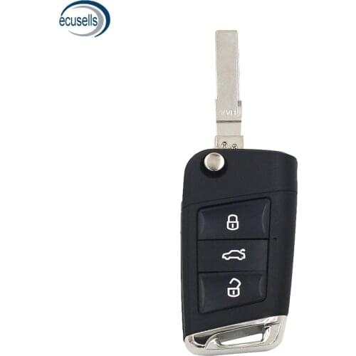 Modified to Golf 7 Stylish Remote Car Key Shell Fob for Volkswagen for Seat for Skoda Car Key Case Blank