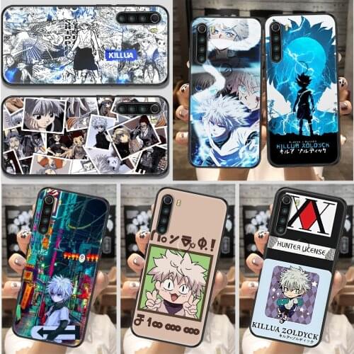 Hisoka Hunter Killua Zoldyck Phone Case For Xiaomi Redmi Note 7 8 9 10 7A 8T 9A 9T 9S 10S Pro black trend prime tpu funda