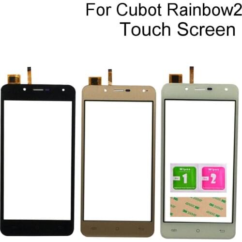 Mobile Touch Screen Digitizer For Cubot Rainbow 2 Panel Front Glass Touchscreen Sensor Rainbow2 Tools 3M Glue Wipes
