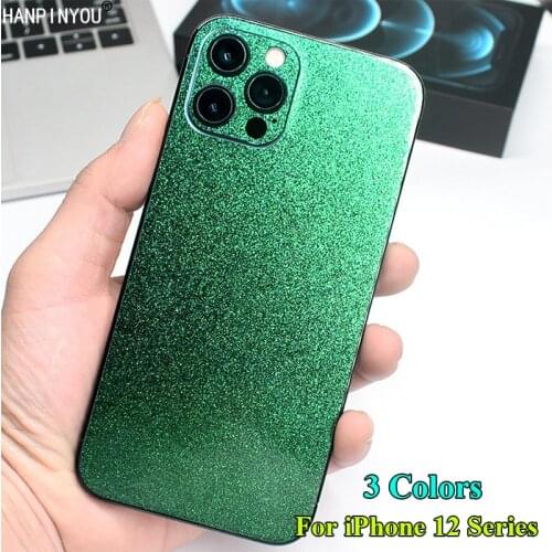 For Apple iPhone 12 mini Pro Max Rear Back Gradient Glitter Cover Bling Diamond Protect Skin Decal Sticker Film
