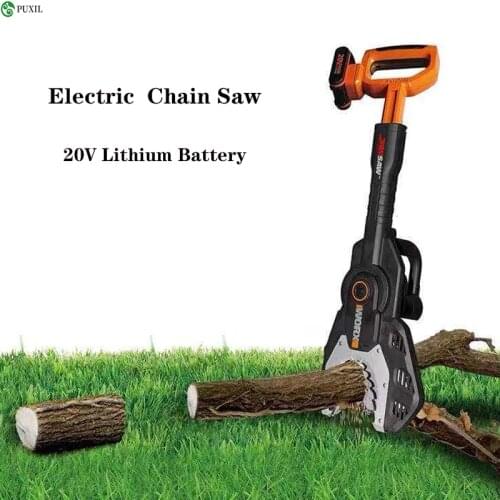Electric Chain Saw 20V Lithium Battery Home Leisure Gardening Power Tools WG329E