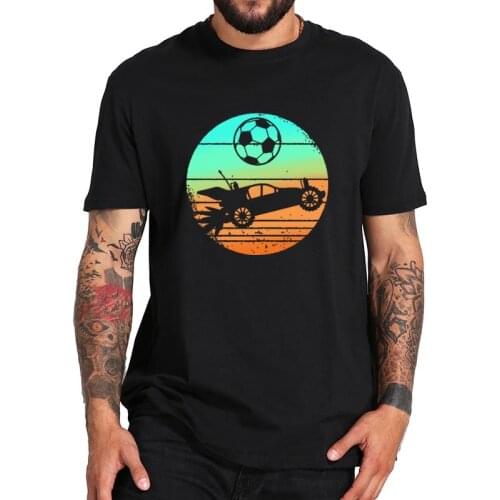 Retro Style Rocket RC Soccer Car League Gamer Gift T Shirt 100% Cotton Short Sleeve Tee Tops Graphic Print Tshirt