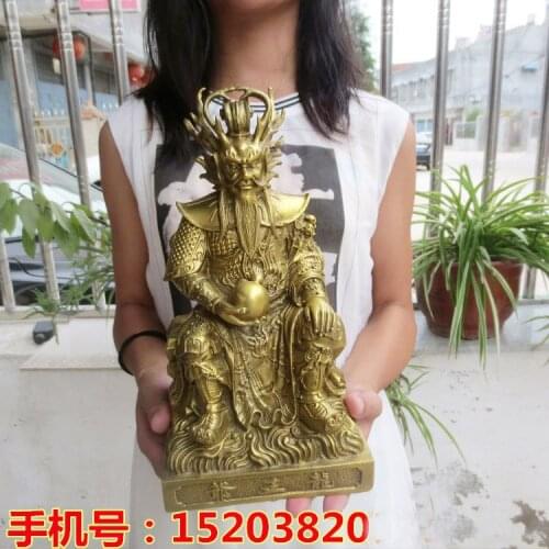 HOT SALE office SHOP TOP efficacious Money Drawing GOOD LUCK Mascot # Southeast Asia Sea god Dragon King FENG SHUI Brass statue