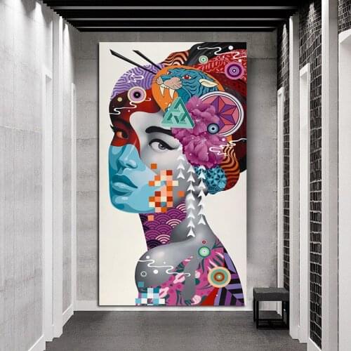 Graffiti Pop Street Art Women Canvas Paintings Modern Wall Art Posters and Prints Wall Pictures For Living Room Home Wall Decor