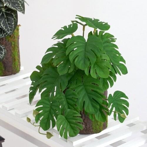 Artificial Bonsai Grass Fake Plants Home Garden Bedroom Balcony Party Decoration Small Potted Bonsai Plastic Ornament