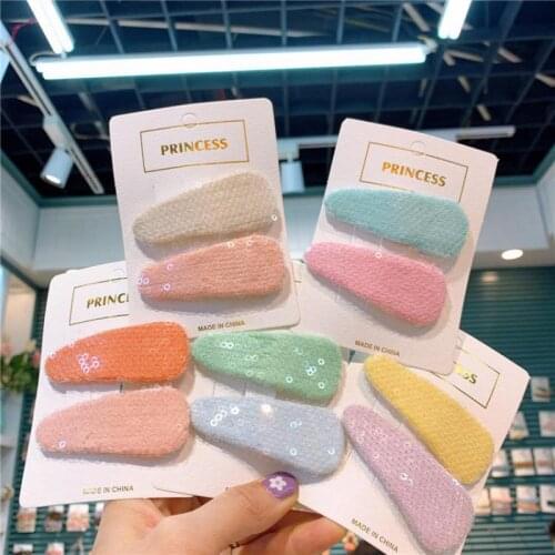 Candy Color Hair Pins For Girls Hair Accessories Set Baby Clip Hair Clip Hair Grips Party Show Hair Trim Tools Barrettes 2 Piece