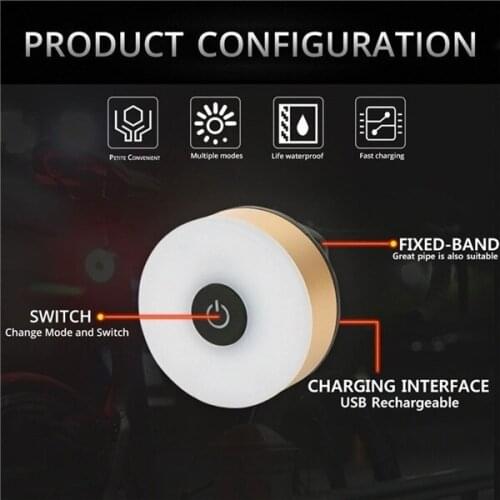 Led Flashlight for Bike IPx5 Waterproof Rear Light Usb 5 Modes Mini Bicycle Light Waterproof Rear Tail Light Led Portable