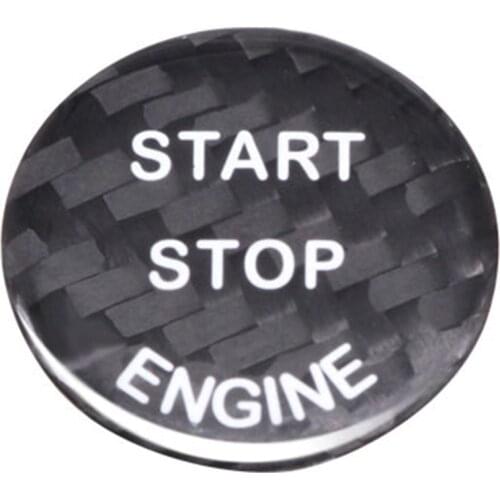 Carbon Fiber Sticker Car Engine Start Stop Button Decor Cover for Bmw E90 E46 E39 E36 E60 F30 F10 E87 E53 E70 G30 X5 5 Series ST