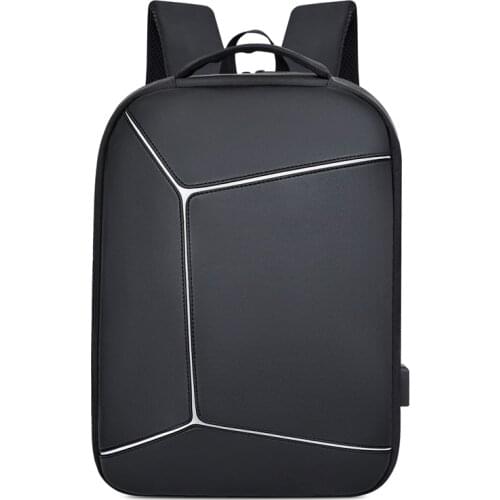 New Style Men Backpack Cool Geometric Waterproof Wearable Backpack Large Capacity chu xing bao Business Computer Bag