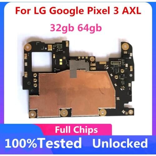 Original For LG Google pixel 3 AXL Unlocked Motherboard Logic Board For LG Google Pixel 3 AXL With Android System Mainboard