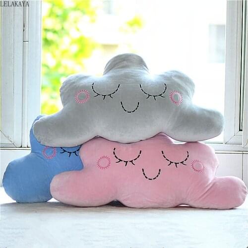 Creative Smile Cloud Cotton Pillow Beautiful butterfly Plush Baby Sleeping Cushion Soft Stuffed Toy for Bed Sofa Decorative Gift