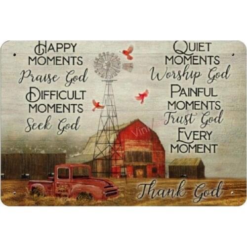 Praise God Seek God Retro Metal Tin Sign Plaque Poster Wall Decor Art Shabby Chic Gift