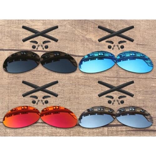 Vonxyz 20+ Color Choices Polarized Replacement Lenses & Nose Pads Ear Socks Rubber Kit for-Oakley Romeo 1 Frame