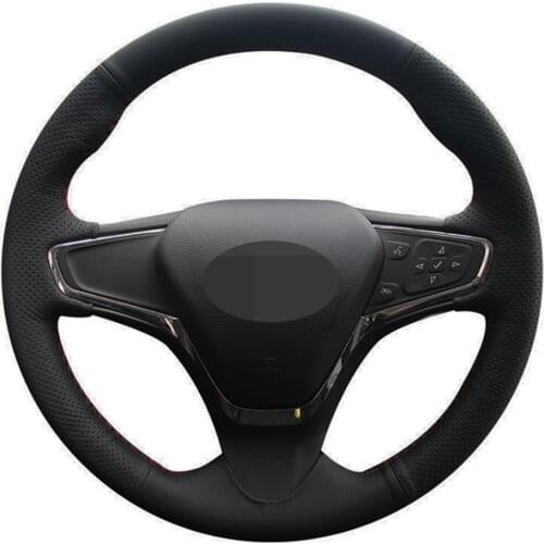Car Steering Wheel Cover DIY Hand-Stitched Black Artificial Leather For Chevrolet Cruze 2014-2018 Volt 2016 2017 New Cruze