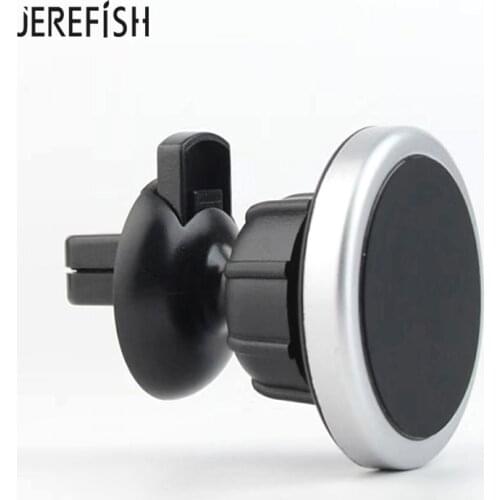 JEREFISH Universal Magnetic Car Holder Air Vent Mount 360 Rotation Smart Magnet Car Phone Holder with Cable Clip For iPhone