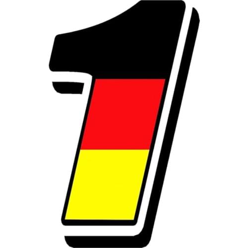 Creative Racing Numbers Vinyl Germany Flag Stickers Waterproof Accessories PVC for Motocross Moto Gp Auto Car Bike,13cm*10cm
