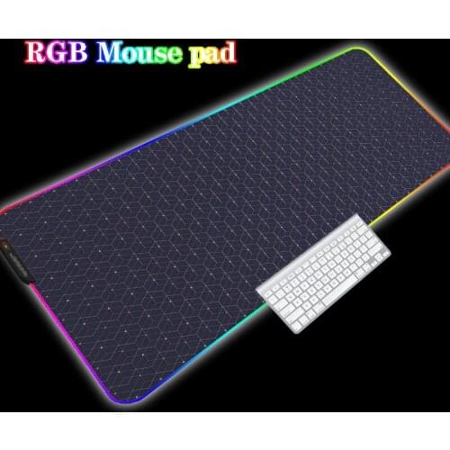 Xgz Rectangular Grid RGB Gaming Mouse Pad Luminous Mat Non-slip Player Gamer Rug Accessories Mouse Pad Desk Pad Xxl Extra Large