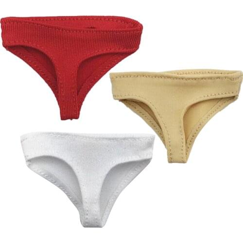 1/6 Women Shorts Women Briefs Underwear Lingerie For 12''Action Figure White Female Briefs Doll Lingerie