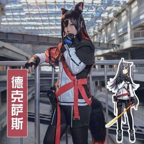 Game Arknights Texas Cosplay Costume Women Uniform Costume Halloween Carnival Fancy Girls Dress Full Set