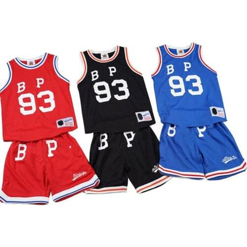 1 set Kids Boy Girls Cartoon Hip Hop Style Sport Vest Shirt Summer Short Shirts Tops and Short Pants
