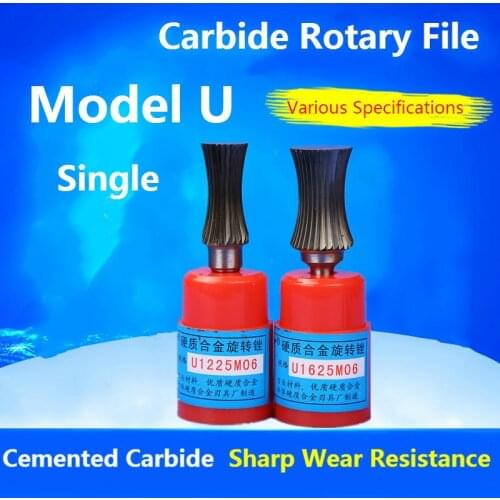 1pcs Model U shank diameter 6mm Tungsten Carbide Rotary File Milling Cutter Rotary Tool File