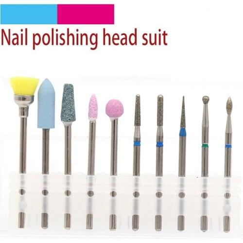 10pcs Tungsten Steel Nail Grinding Head Milling Manicure Cutter for Pedicure Machine Sander Drill Bit Device Electric Tools