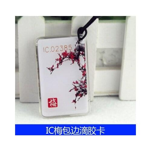 100pcs 13.56MHz IC M1 S50 Keyfobs Tags RFID Key Finder Card Token Attendance Management Keychain ABS Waterproof